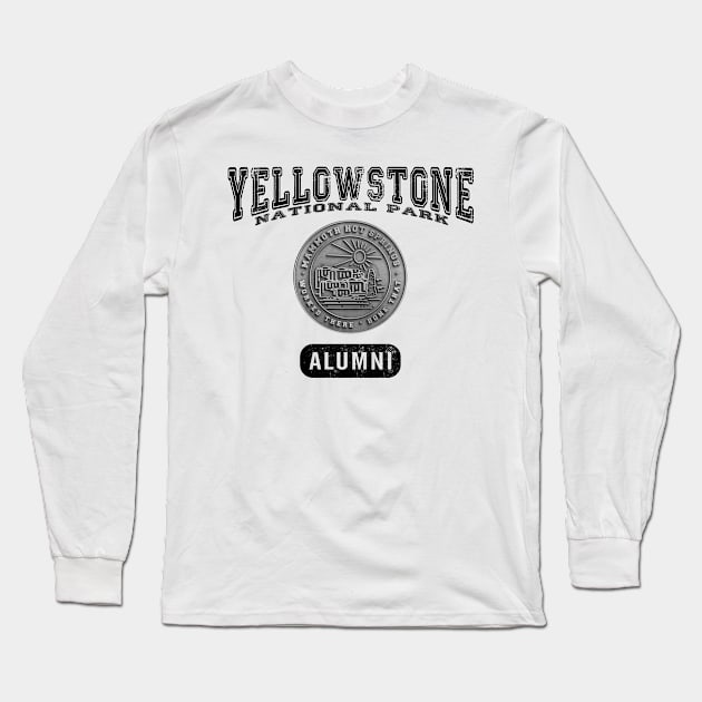 Mammoth Hot Springs Alumni Yellowstone National Park (for light items) Long Sleeve T-Shirt by Smyrna Buffalo